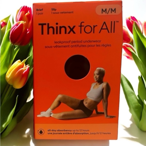 NEW &IMPROVED Thinx For All Super Absorbency Machine Washable Black Briefs M NIB - Picture 1 of 12